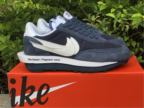 Pure original version_ Fragment X Sacai X Nike LDWAFFLE white dark blue color scheme number_ DH2684-400_ full code shipment 36--46-88fb6f84